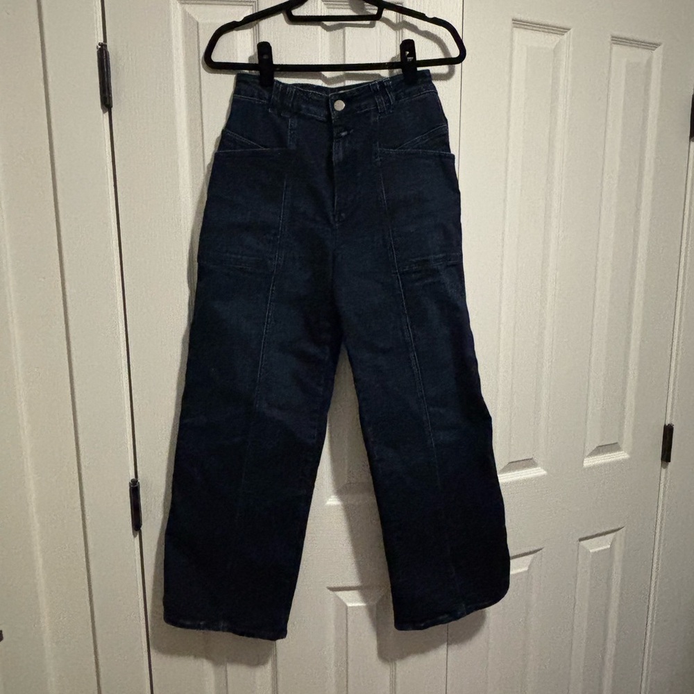 Closed Wide Leg Flare Jeans in Dark Indigo